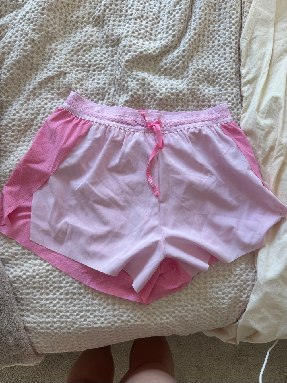 LSKD 3” High Rise Accelerate Shorts - Candy Pink-Marshmallow